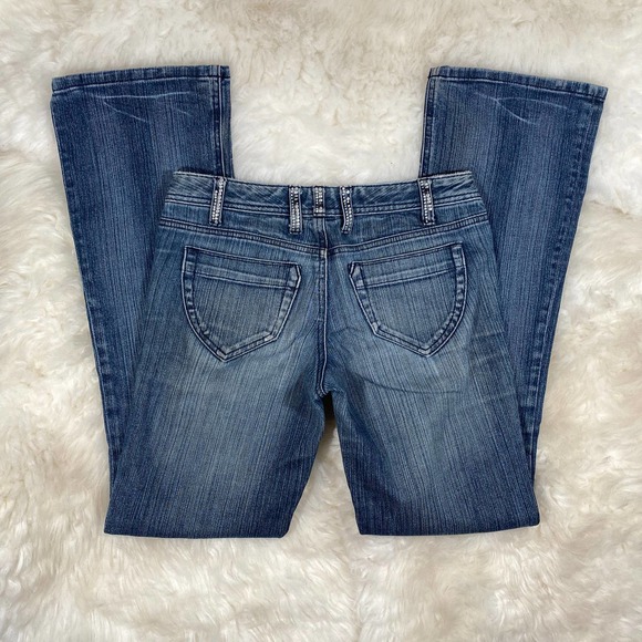 Giordano Woman's Drop Waist Boot Cut Jeans Sz 24 - Picture 4 of 7